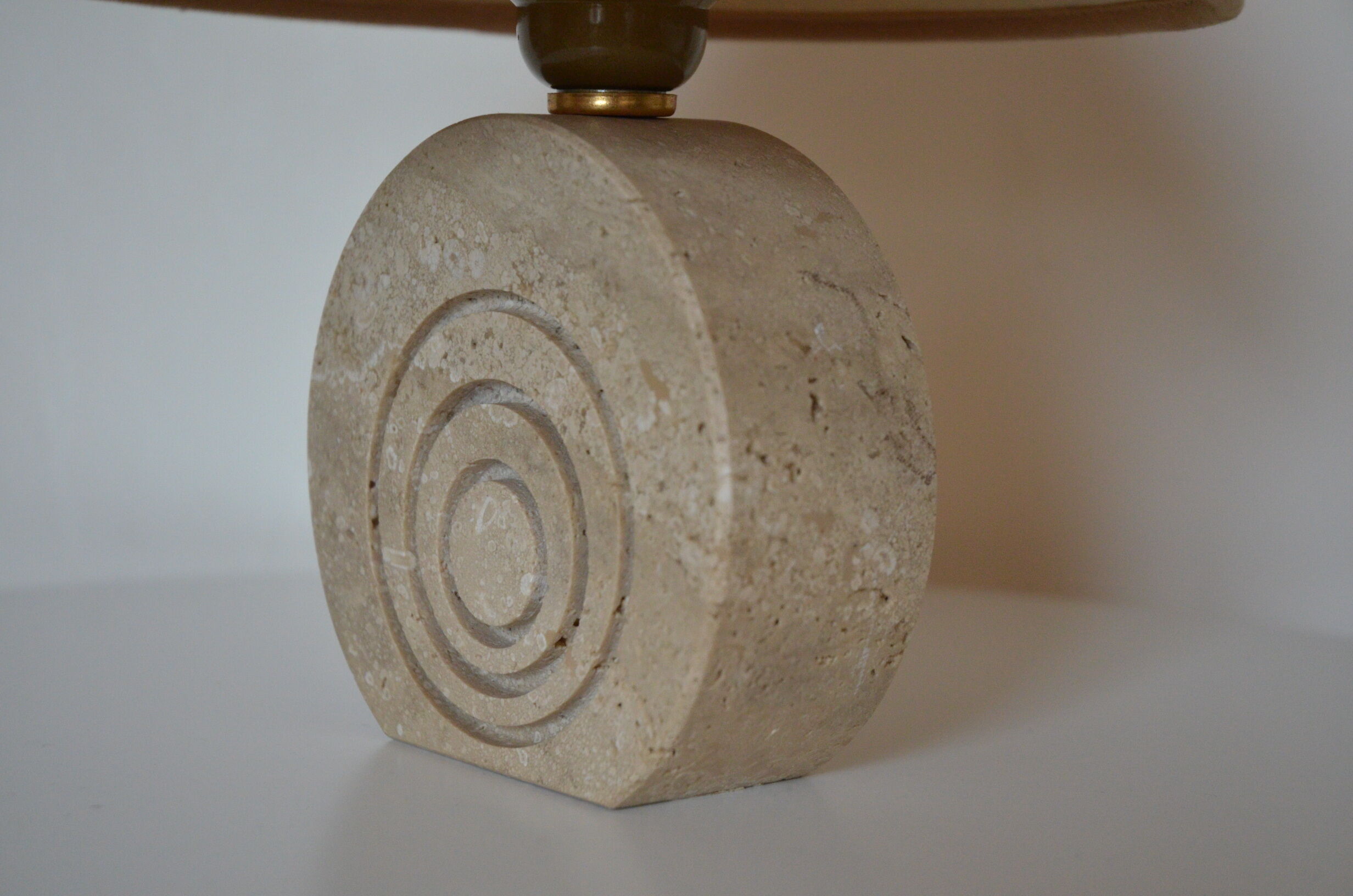 Travertine bedside lamp