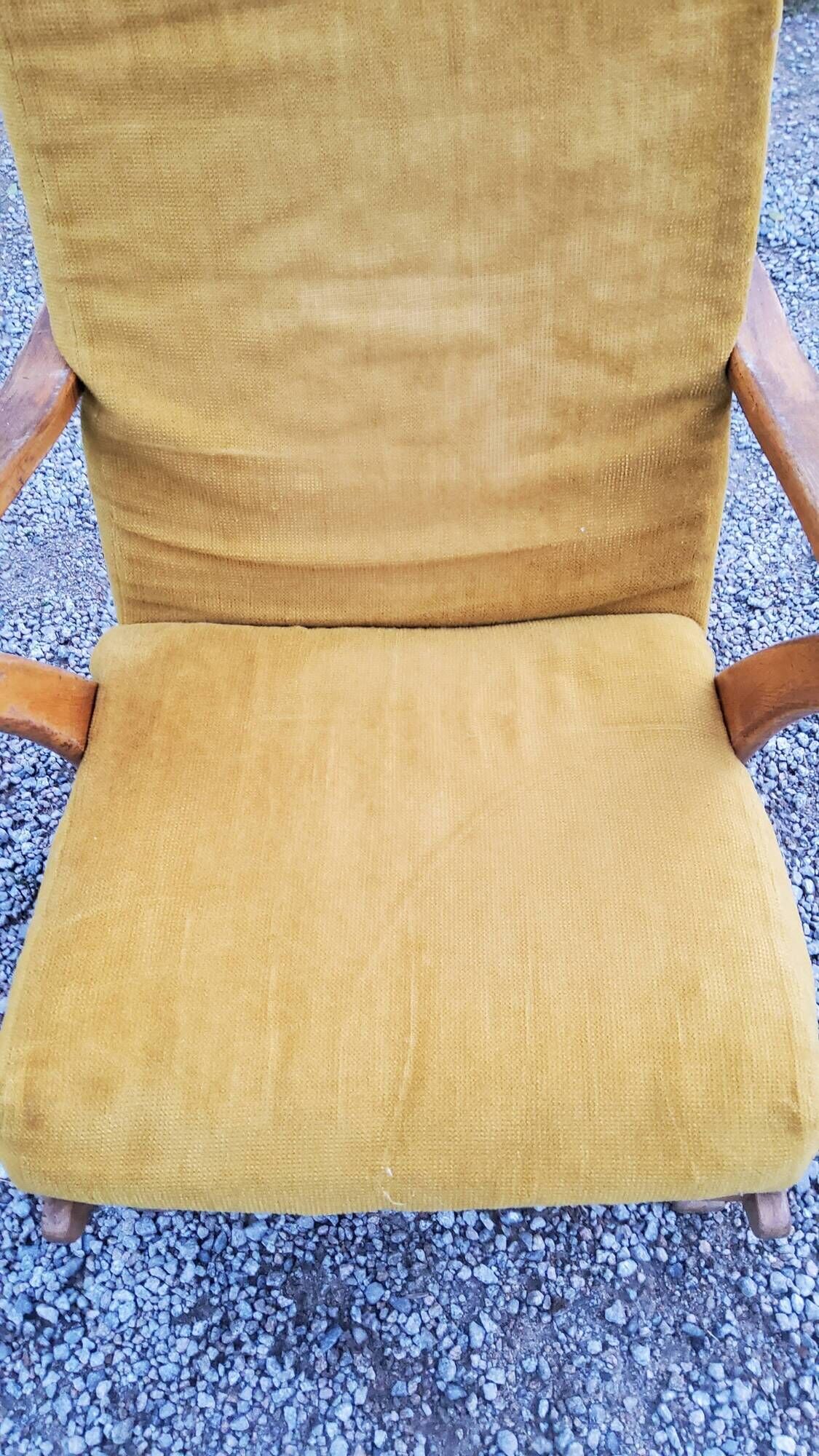 Sleigh armchair of the 40s/50s in oak