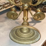 Pair of candlesticks candlesticks candelabres golden brass