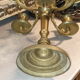 Pair of candlesticks candlesticks candelabres golden brass