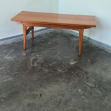 Vintage teak Danish Design adjustable table by Trioh Denmark .