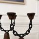 Brutalist pair of candlesticks