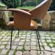 Fauteuil de bureau Italien Skaï havane vers 1950