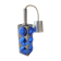 Blue glass / chrome hanging light / 1980s / Temde Swiss
