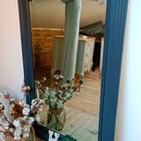 Regency style beveled mirror in large anthracite