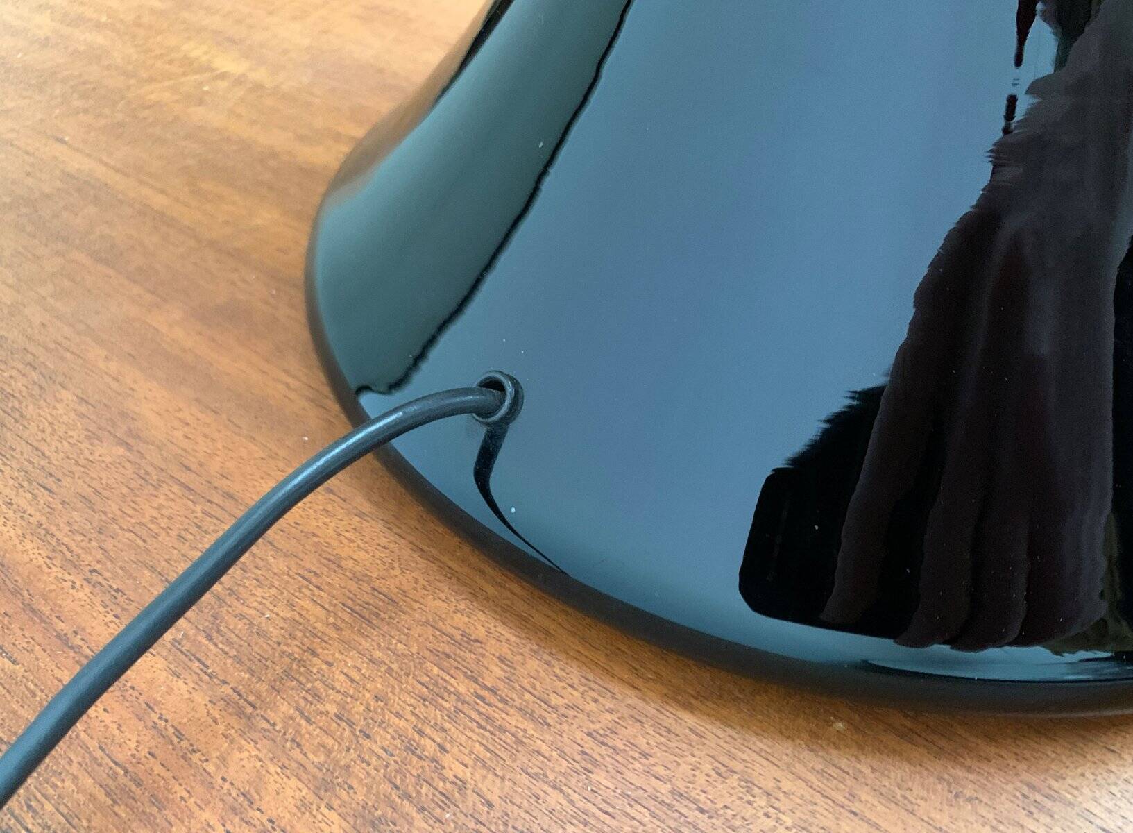 Floor or table lamp in German glass and synthetic cork in M Design style by Ingo Maurer, 1960s.