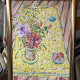 Still life with flowers and fruits