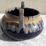 Signed stoneware pot cover