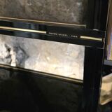 Pierre Vandel Paris shelf, black and gold, 1970s