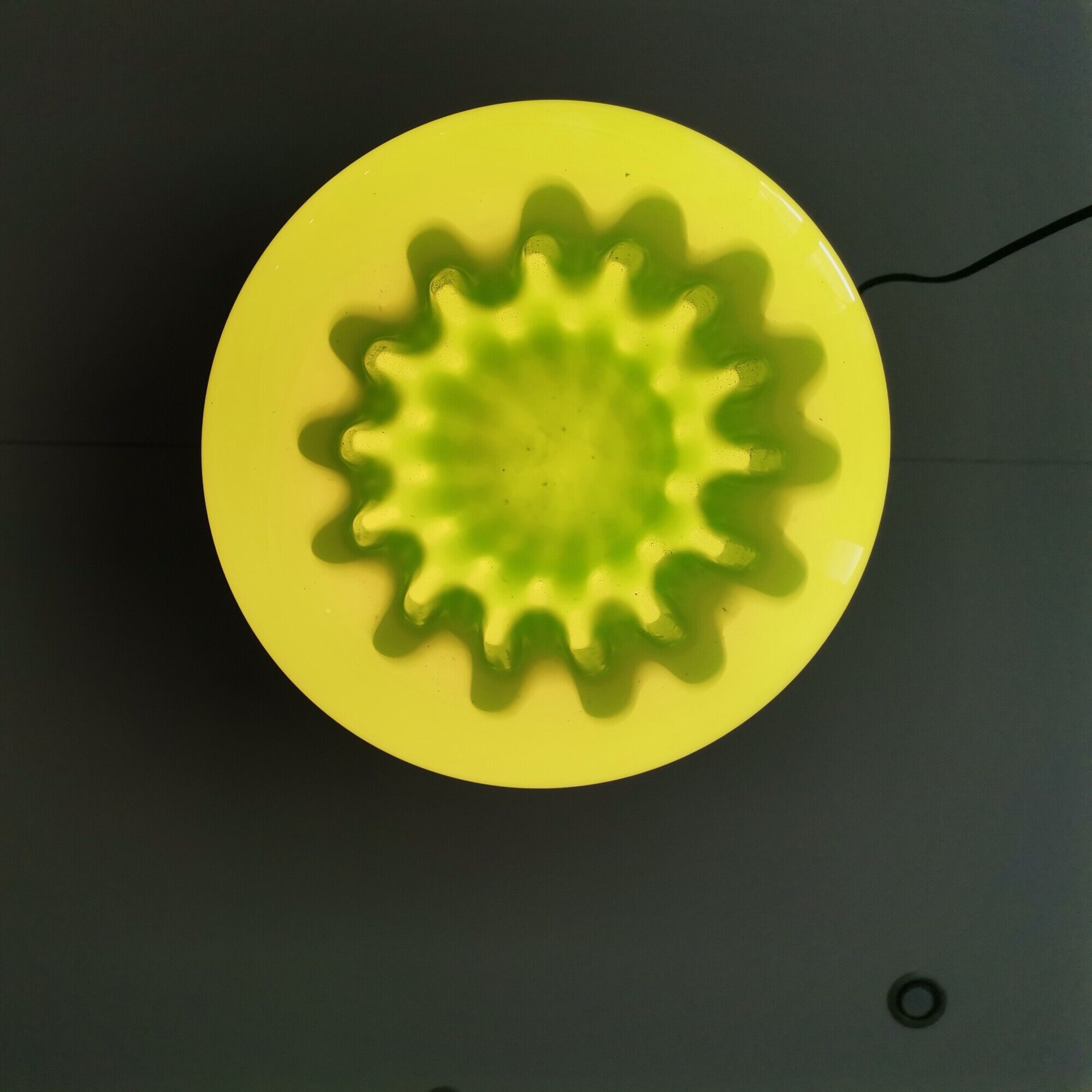 Mid-century portuguese green opaline glass hanging lamp 1960s
