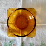 Cendrier vintage verre ambre Duralex Saint Gobain