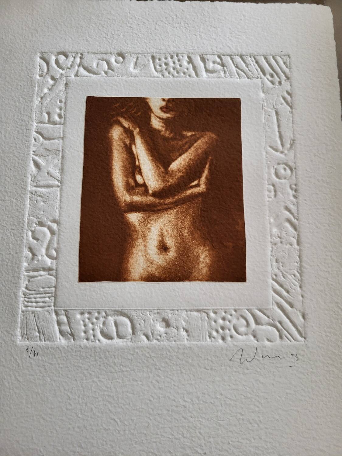 Lithographie Alain Soucasse :       Nu II