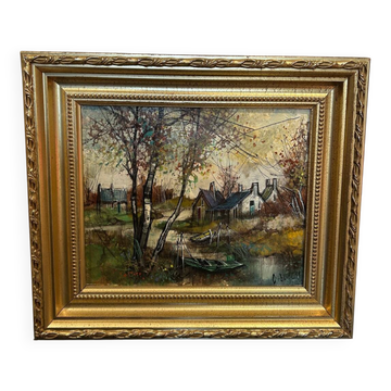 Tableau huile sur toile C. Dumont