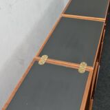 Petite table de salle à manger vintage en teck à rallonge