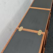 Petite table de salle à manger vintage en teck à rallonge