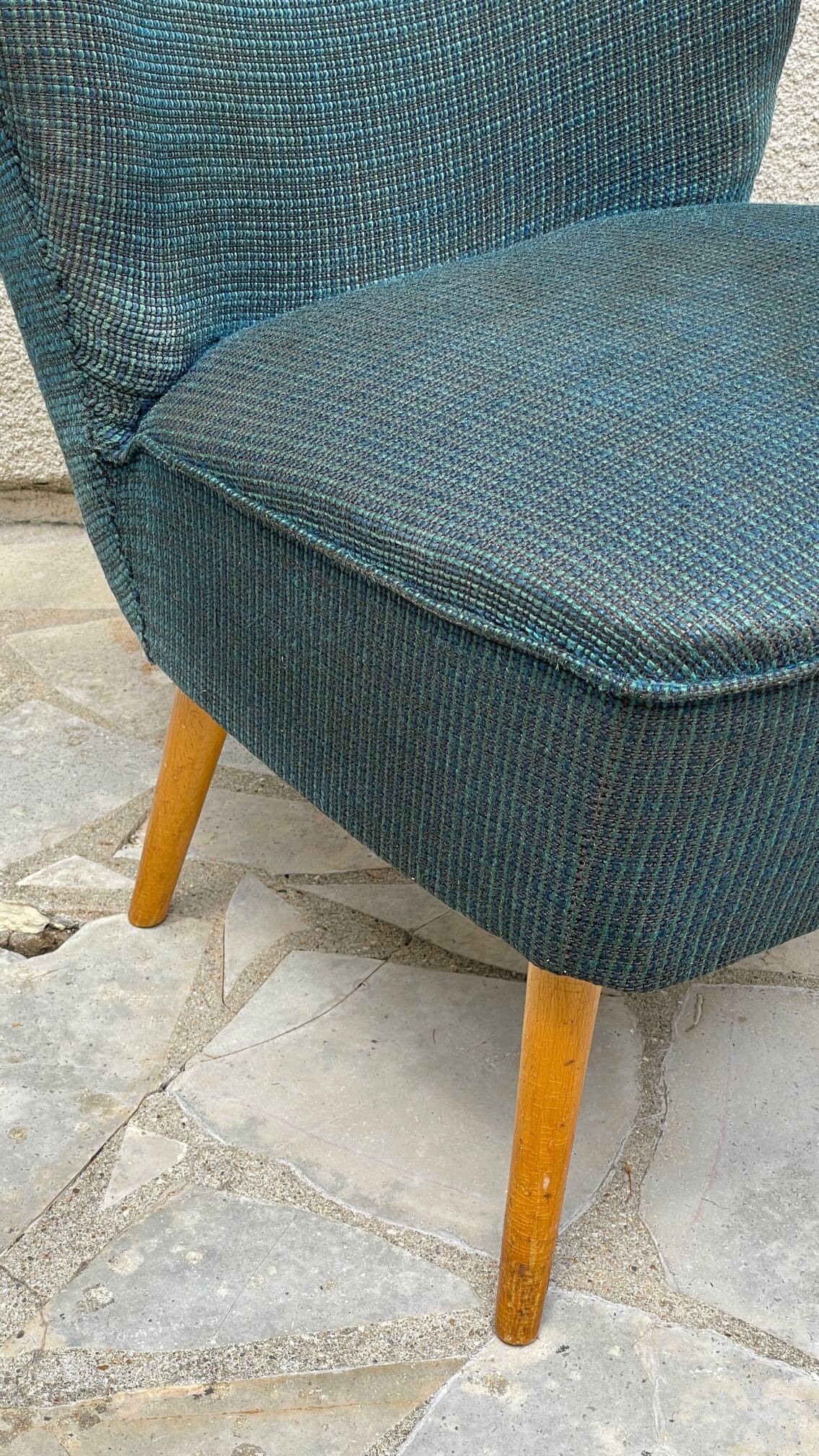 Midnight blue vintage cocktail chair