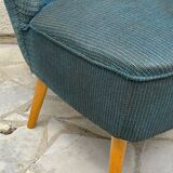 Midnight blue vintage cocktail chair