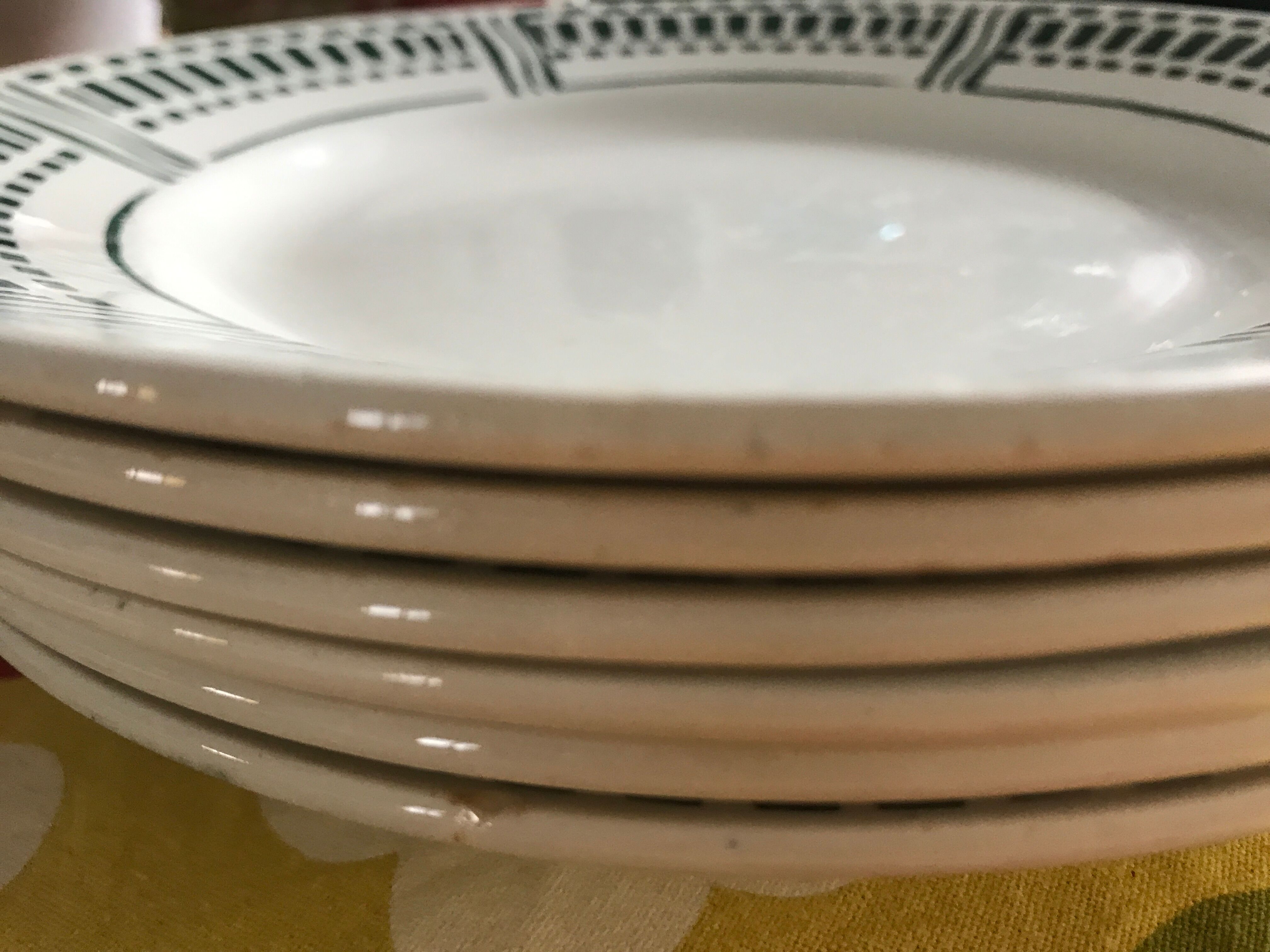 Lot of 6 plates Longwy model Toulon