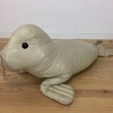 Omersa seal, white leather foot rest