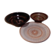 Trio of traditional handcrafted ceramic pockets