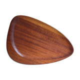 Scandinavian tray in solid teak free form 50s