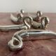 Set of 6 silver-plated swan knife rests