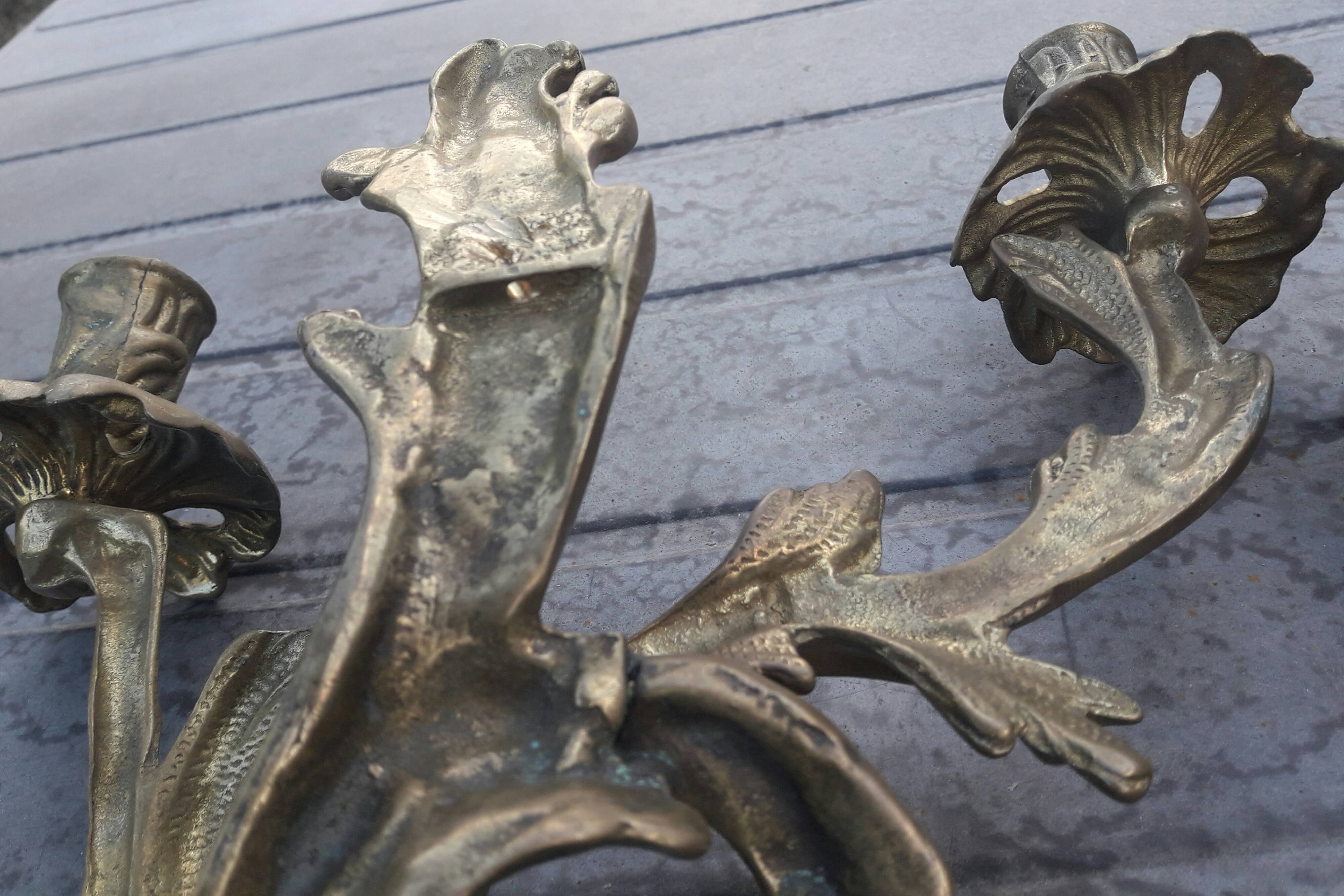 Pair of Louis XV style bronze sconces