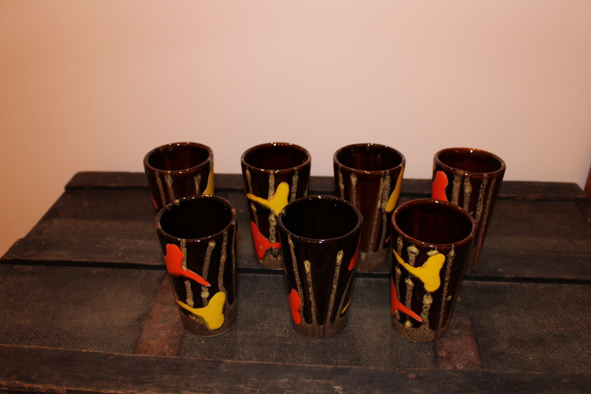 Lot de 7 mazagrans vintage tasses grande taille
