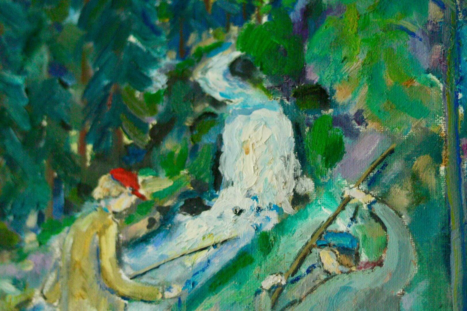 Huile sur toile suédoise originale – par Hans Lindberg