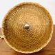 Adjustable Brass and Wicker Arc Sconce