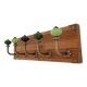 Wall coat rack with 5 hooks - handmade - multicoloured