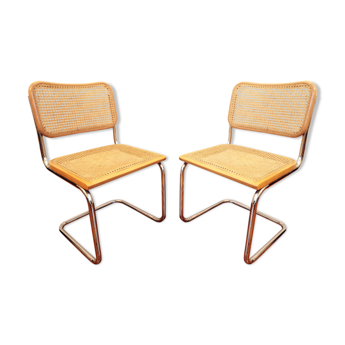 Pair of Cesca B32 chairs by Marcel Breuer