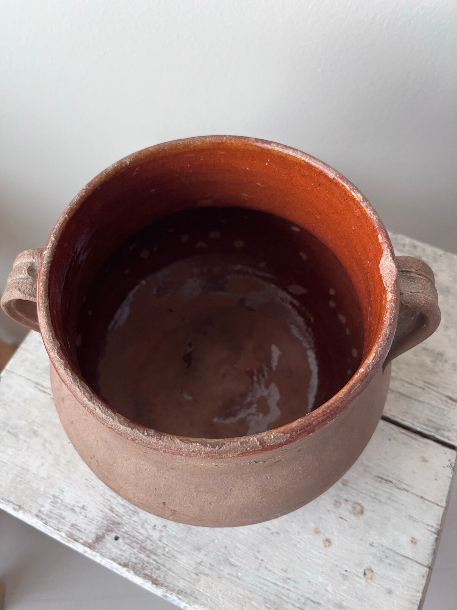 Old terracotta pot