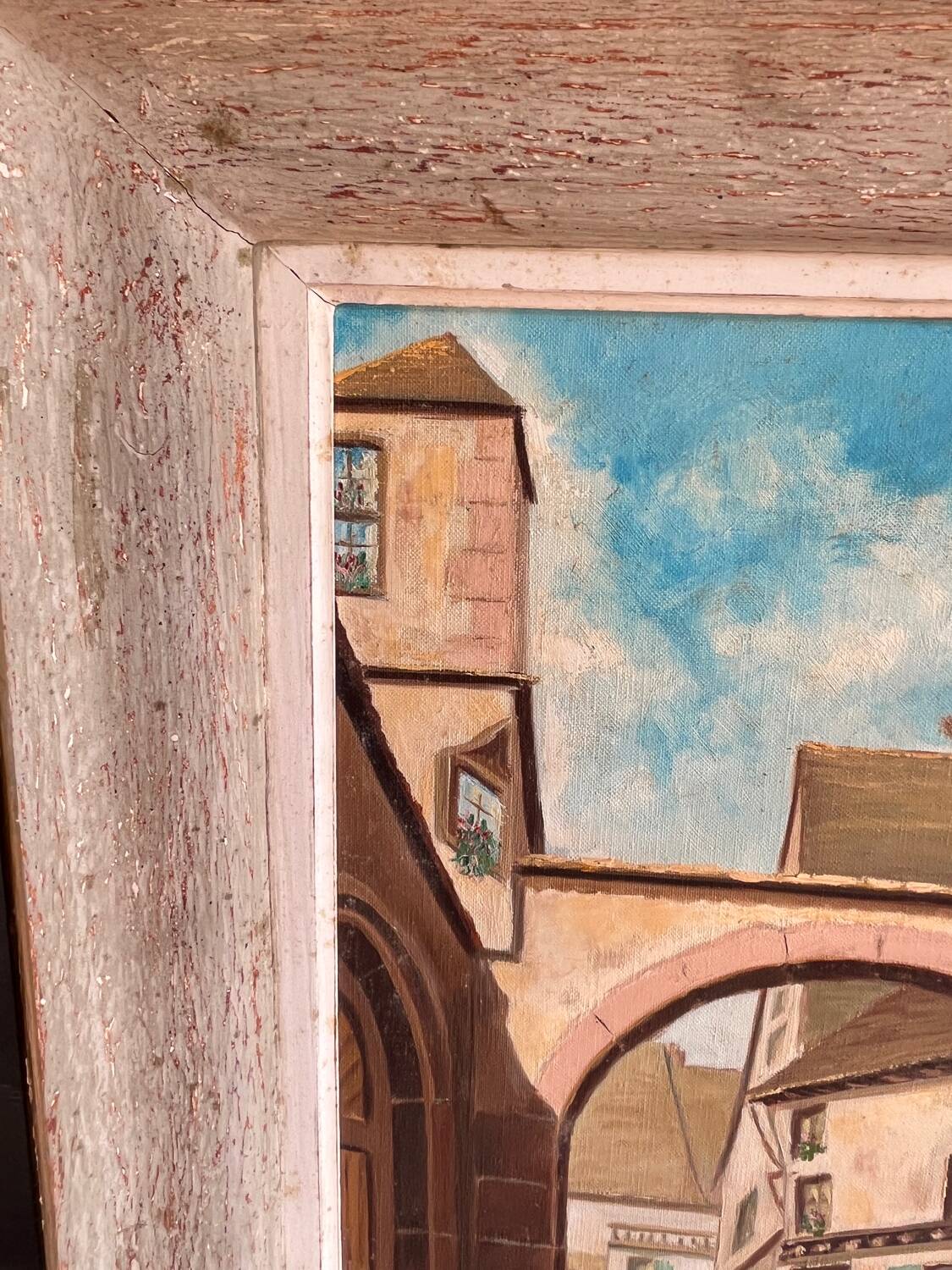 Tableau d'une cour Strasbourgeoise