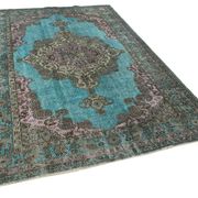 Handmade carved anatolian 1980s 180 cm x 271 cm grey rug