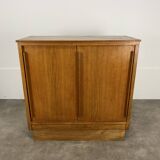50s sliding door sideboard, wood, vintage