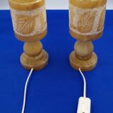 Alabaster bedside lamps