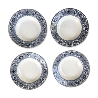 Set de 4 assiettes XL creuses Terre de Fer Drouot