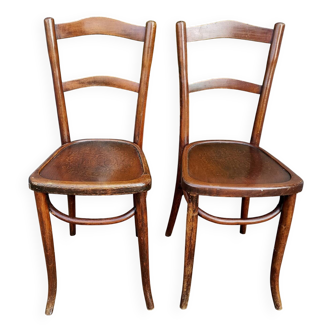 Paire d'ancienes chaises bistrot Luterma