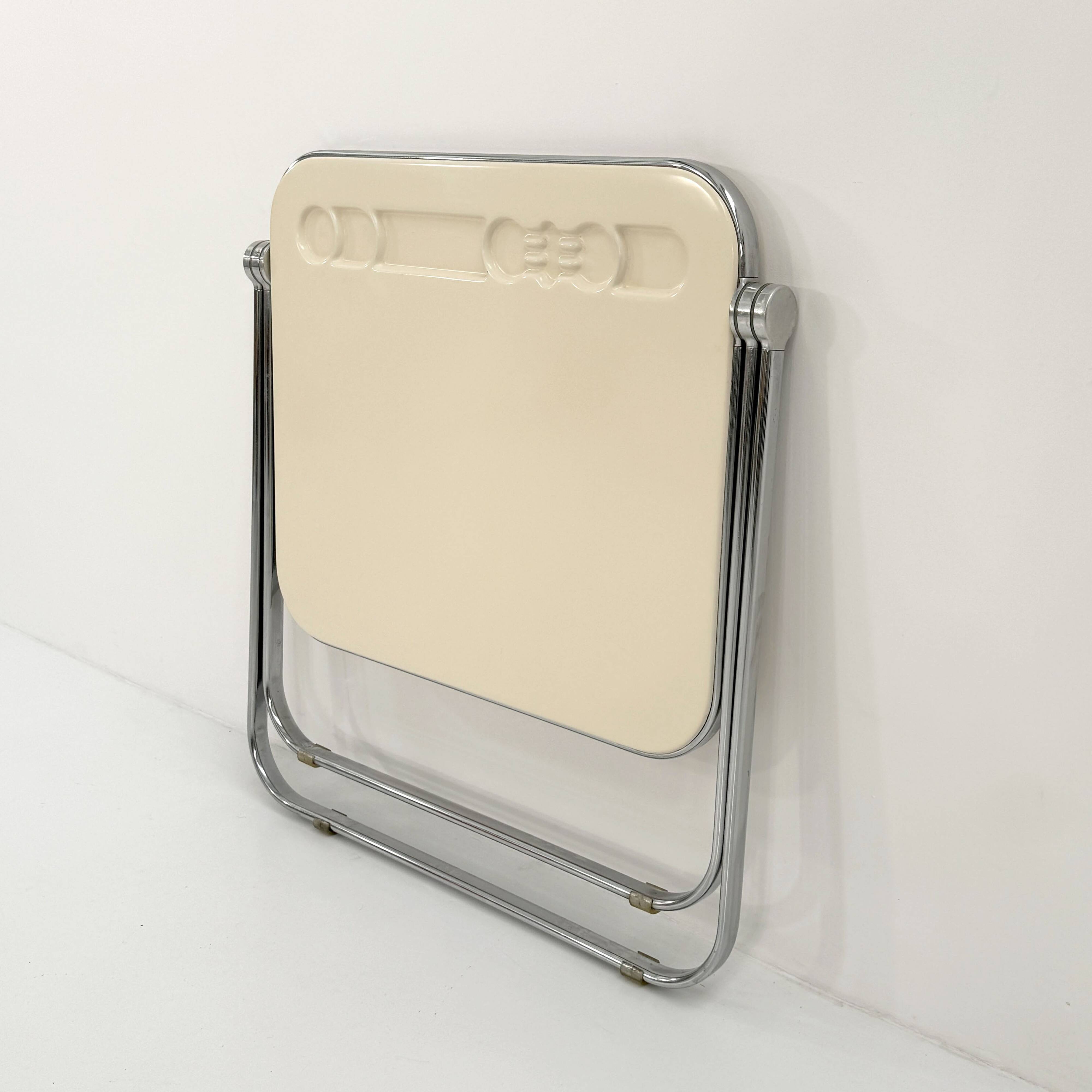 Platone beige folding desk by G. Piretti for Anonima Castelli, 1970