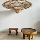 Suspension rattan saucer iron frame D:120 H:60