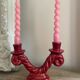 Double ceramic candle holder - 50s