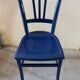Antique bistro chair painted in midnight blue