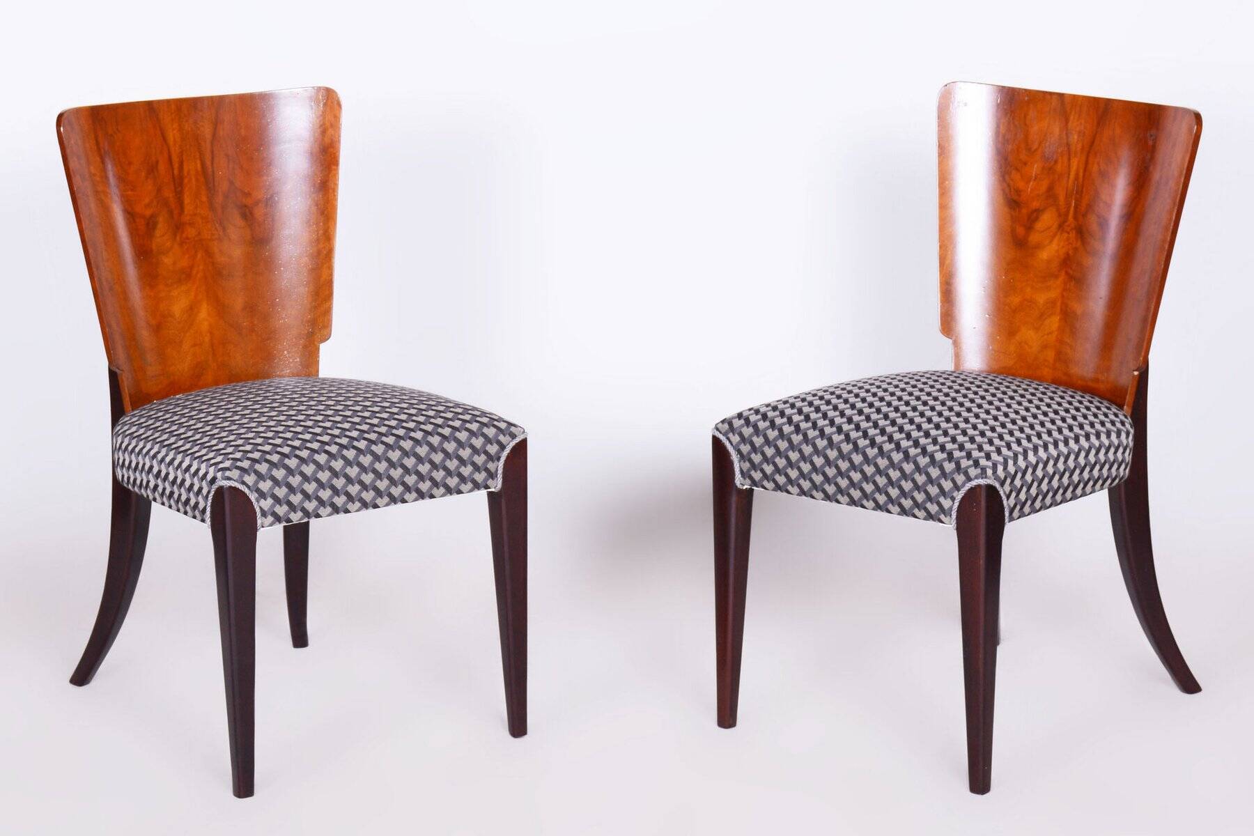 Art Deco Chairs in Beech attributed to Jindřich Halabala for Up Závody, Czechia, 1930s, Set of 4