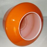LARGE VINTAGE SUSPENSION LAMP IN ORANGE OPALINE