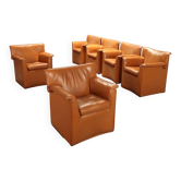 Vintage B&B armchairs Laurianetta design by Afra and Tobia Scarpa from the 1980s.