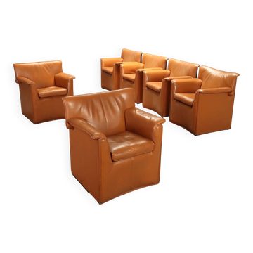 Vintage B&B armchairs Laurianetta design by Afra and Tobia Scarpa from the 1980s.