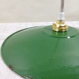 Green enamelled sheet metal hanging lamp
