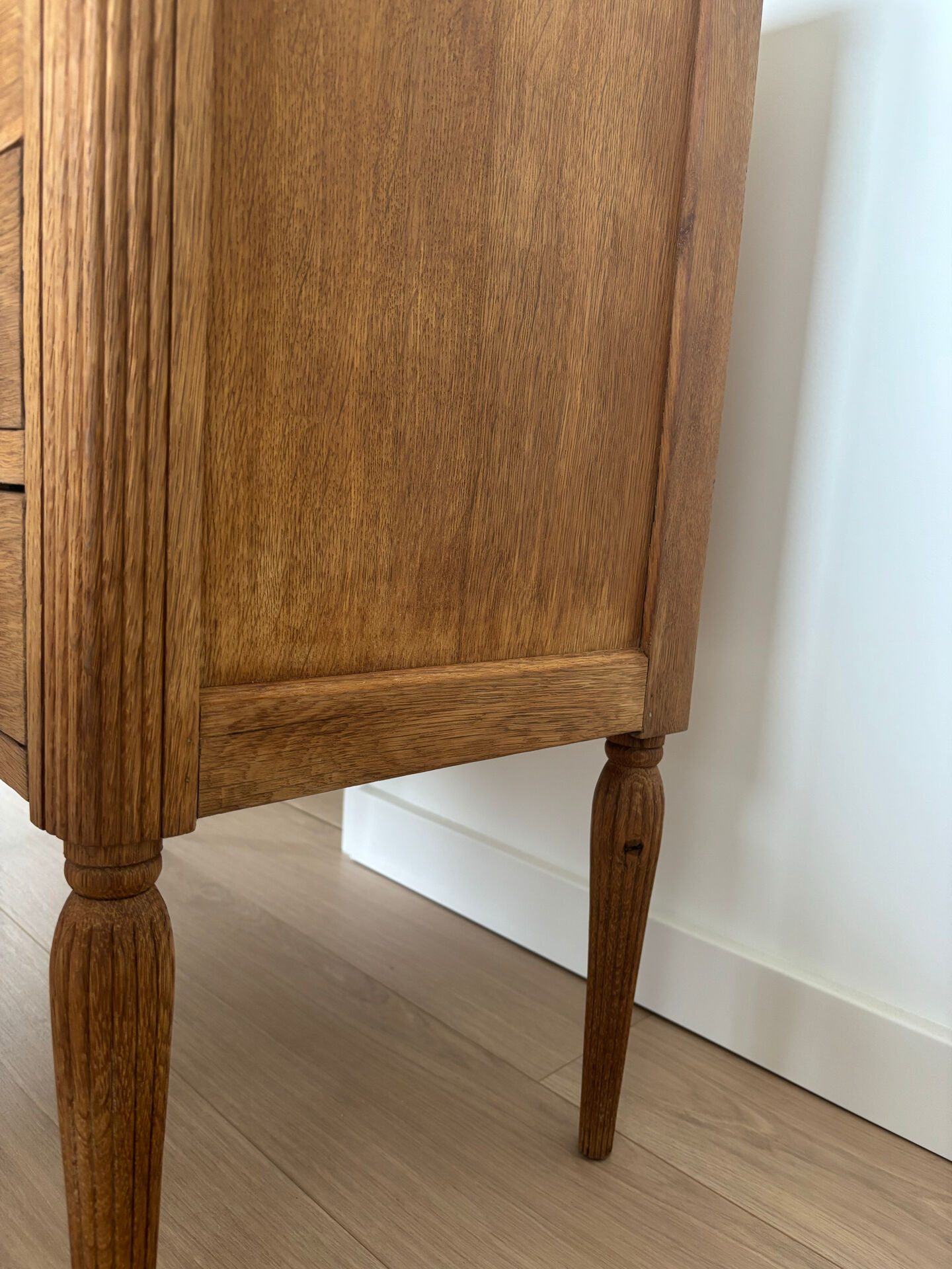 Commode ancienne art déco chêne massif - 4 tiroirs renovée
