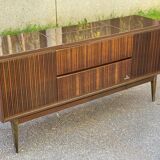 Grundig Scandinavian Hifi sideboard in wood and lacquered rosewood
